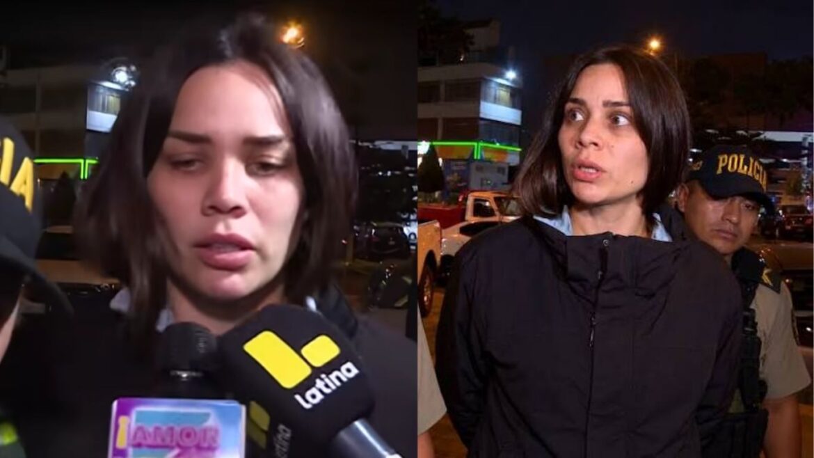Andrea San Martín durante las diligencias policiales tras la denuncia presentada por Juan Víctor Sánchez.
