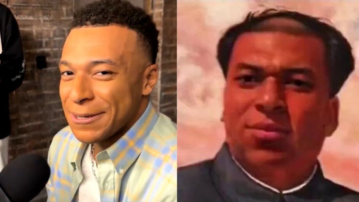 Kylian Mbappé, delantero francés del Real Madrid, durante una aparición pública en medio de la polémica por sus comentarios sobre Mao Zedong.