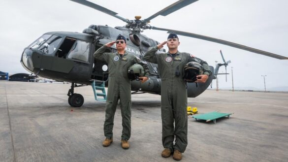 El Gobierno peruano presentó el 'papacóptero'. Foto: Mindef