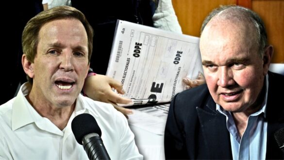 Rafael López Aliaga y Francis Allison se disputan la alcaldía de Lima. Foto: composición Caretas/Jesús Maza/ONPE