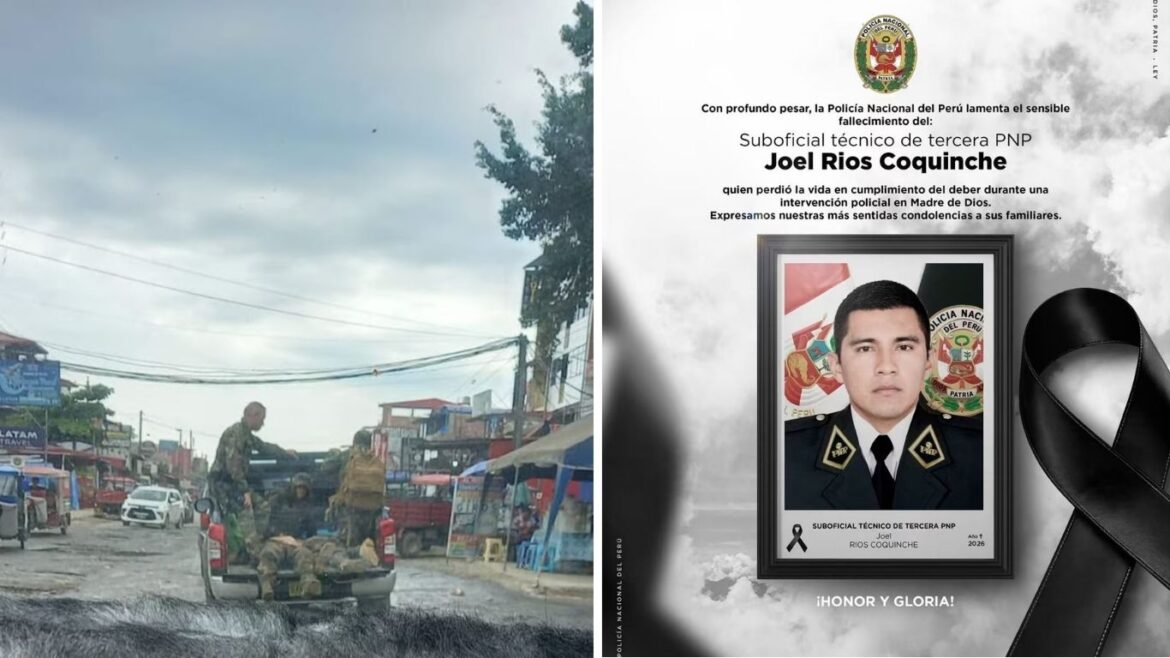 Operativo en Madre de Dios deja otro policía muerto: PNP despide a Joel Ríos Coquinche