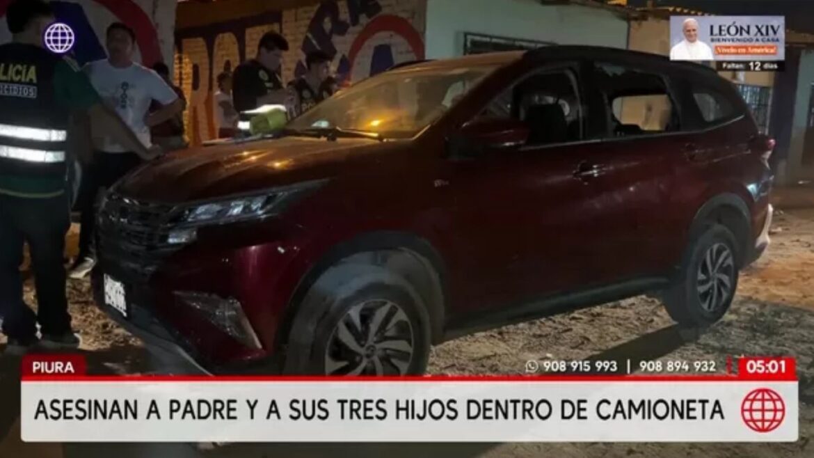 Piura: asesinan a padre y sus tres hijos en ataque de sicarios en Castilla. Foto: captura América.