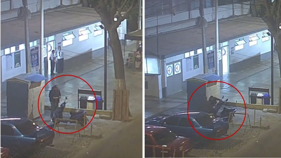 Dos agentes de seguridad del hospital Casimiro Ulloa fueron denunciados por presunto robo de una moto. Foto: captura de video y composición Caretas.
