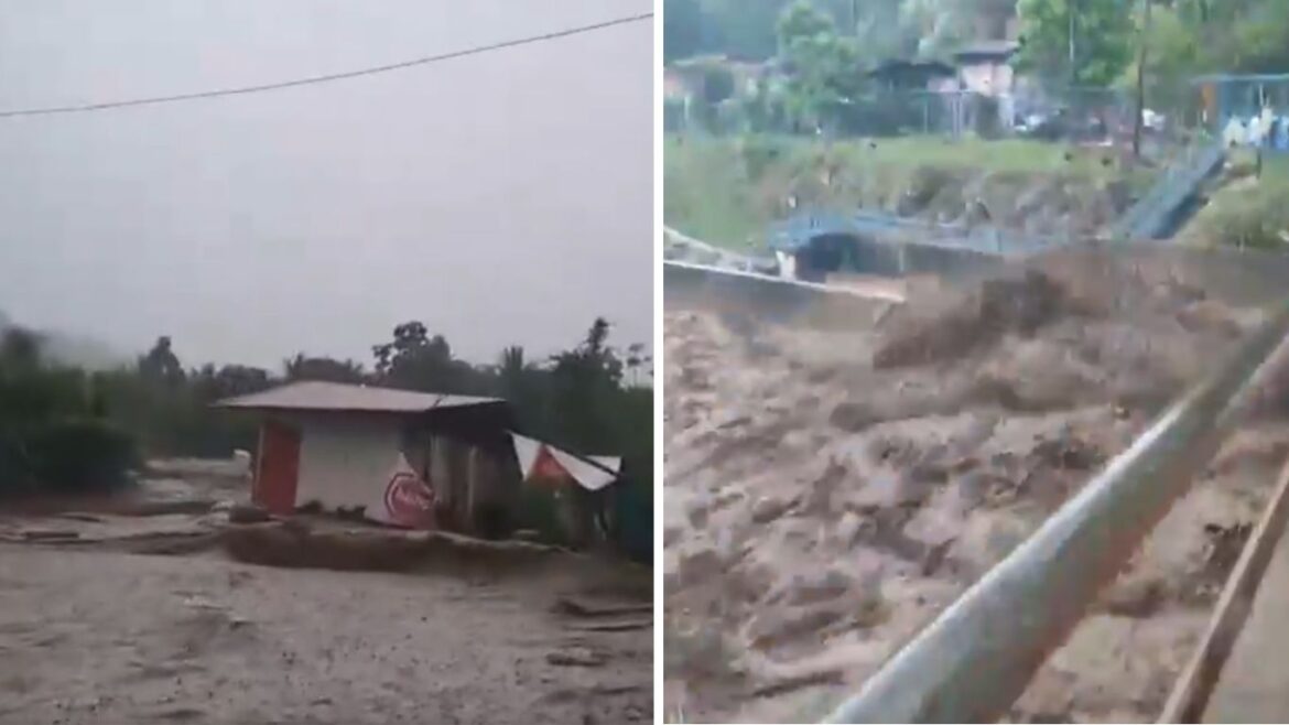 Río Kimbiri se desborda, arrasa viviendas y deja 65 familias damnificadas. Foto: composición Caretas.